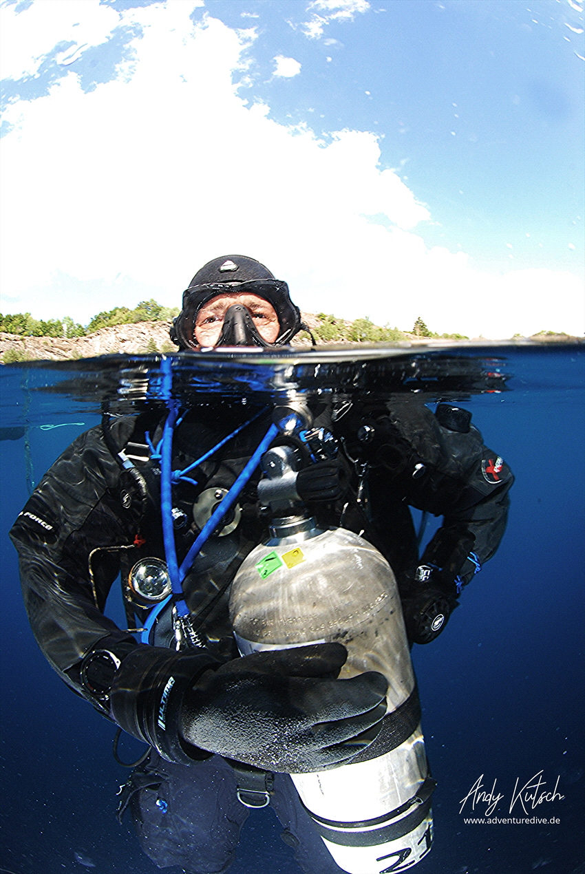 Preparing for the dive by Andy Kutsch 