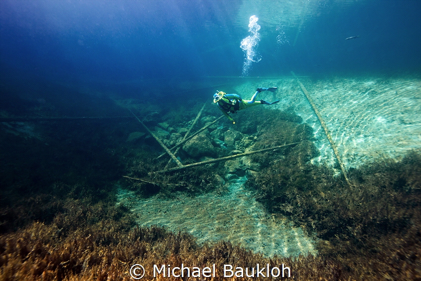 Diving in a freshwater spring by Michael Baukloh 