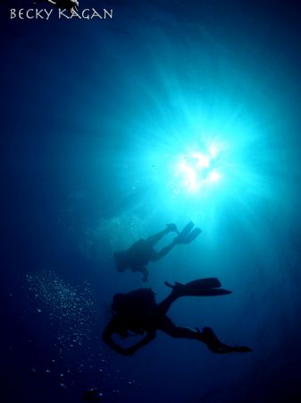 double trouble! My 2 friends ascending to their safety st... by Becky Kagan 