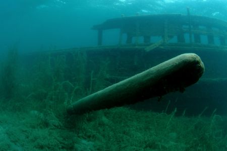 Sweepstakes wreck. I think the object in the foreground i... by David Heidemann 