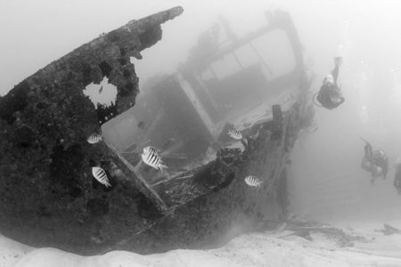 Stern section of the Wychwood, one of the deeper wrecks i... by Dr Evil 