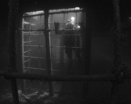 "Diver in jail," Sweepstakes wreck, Lake Huron, Tobermory... by David Heidemann 