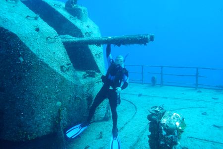 Taken in Cayman Brac at the Russian Destroyer. No Flash. by Lee Marple 