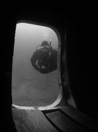 From inside "ariplane wreck" at Gilboa Quarry, Ohio. D70,... by David Heidemann 