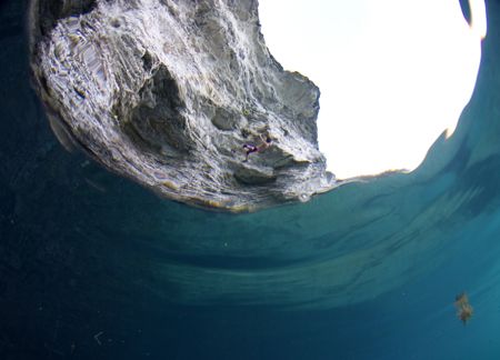 Deep Water Soloing on Atlantis by Grant Farquhar 