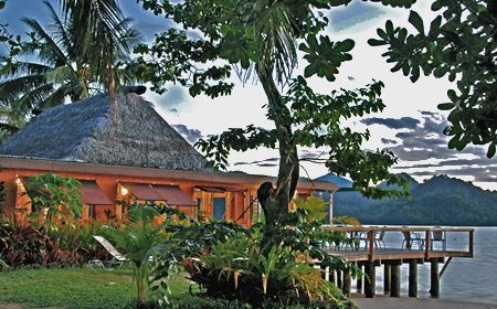 Restaurant at Matangi Island Resort by William Sturgeon 