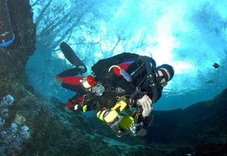 Diving on a rebreather,camera nikon d-200 taken at Ginnie... by Ray Eccleston 