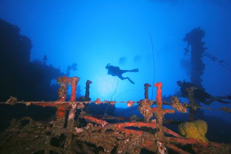 Fujisan Maru at Chuuk Lagoon by Terry Moore 