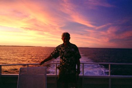 After a long days diving, enjoying a sunset treat aboard ... by Marylin Batt 