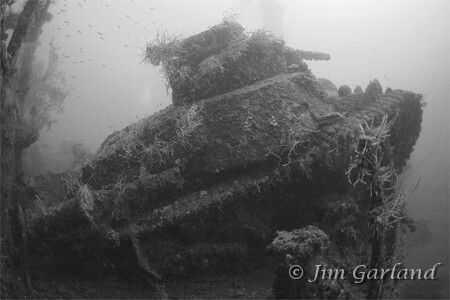 Tank on the "San Francisco Maru" - Chuuk by Jim Garland 