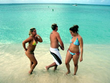 My girlfriend, her brother, and our friend Christine posi... by Andrew Kubica 