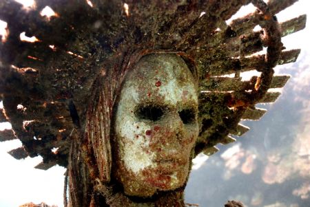 Underwater sculpture in Grenada, moliniere. by Jason Taylor 