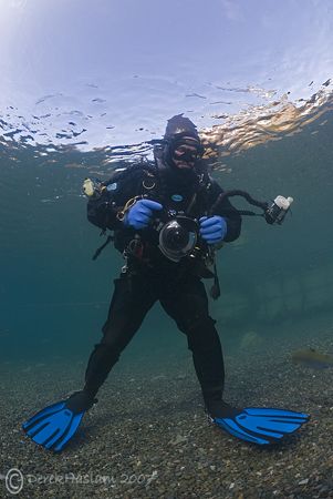Come on in Mark the water is freezing... Capernwray. D200... by Derek Haslam 