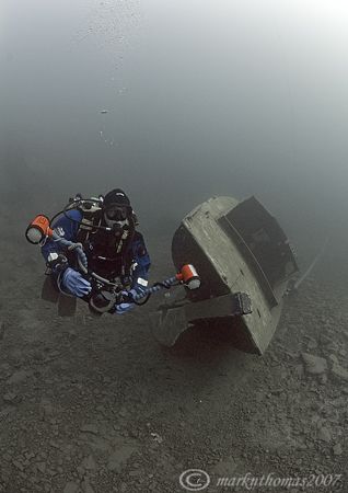 Dirk on Gypsy Moth wreck.
Capernwray.
D200, 10.5mm. by Mark Thomas 