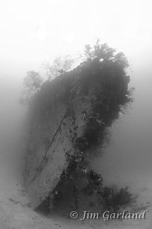 Bow of the "Funizuki" Destroyer - Chuuk. by Jim Garland 
