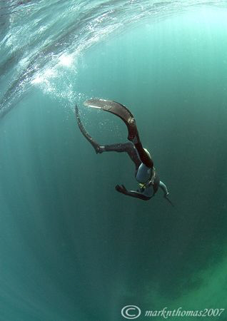 Sean - Freediver.
Turbot Island, Connemara.
Easter 2007... by Mark Thomas 