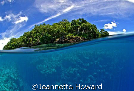 Small rock island in the Solomon Islands by Jeannette Howard 