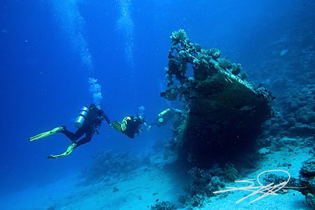 This sunken yacht from Shaab Claudia "The Fox House"  had... by Nicholas Samaras 