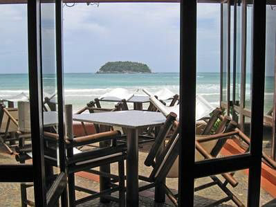 Mama Tri's Boat House looking out onto Kata Beach, Phuket... by Blair Hughes 