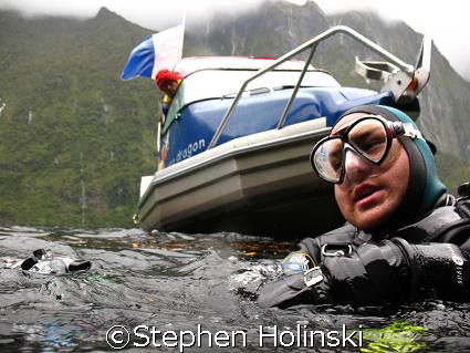 Ready for a pickup.  In Milford Sound, New Zealand w/ the... by Stephen Holinski 