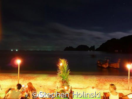 After a hard days diving.  Taken at our dive resort on Ko... by Stephen Holinski 
