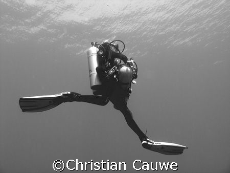 descent with style, blue hole, dahab by Christian Cauwe 