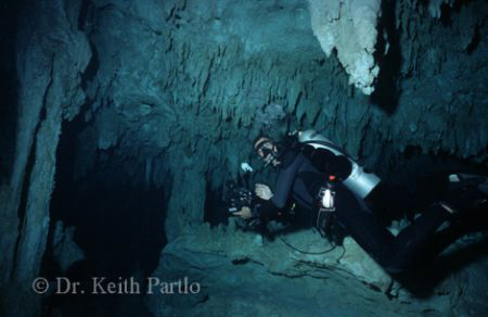 Eugenio in Dos Ojos Yucatan Mexico by Keith Partlo 