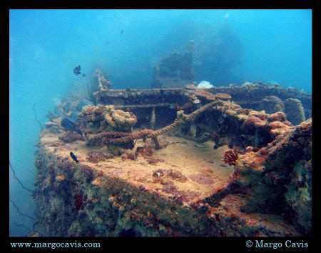 Twin Barges wreck in the Seychelles - Beau Vallon, Mahe.  by Margo Cavis 