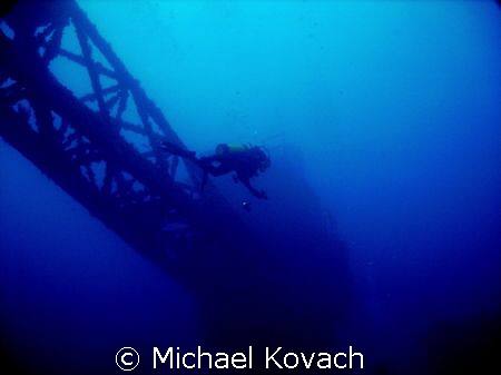 Diver on the Spiegel Grove out of Key Largo by Michael Kovach 