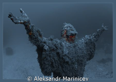 Statue of Jesus Xrist in memory about the lost fishermen.... by Aleksandr Marinicev 