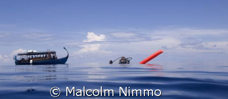 Contented diver at the surface ... by Malcolm Nimmo 