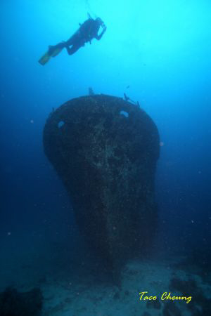 Wreck at Maldives by Taco Cheung 