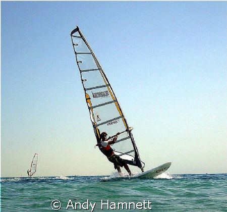 Charly, the surfing instructor heading my way.  by Andy Hamnett 