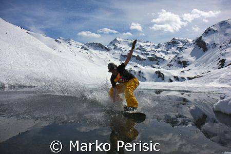 At 2100m Lac De Lou in the french alps can be dived. Befo... by Marko Perisic 