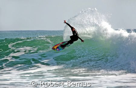 Rainbow rider/Rincon,CA, 2/17/08, Canon 5D, Tamron 200-50... by Robert Bemus 