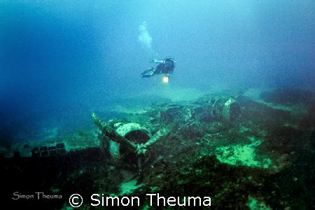 Blenheim Bomber wreck off Marsascala Malta. by Simon Theuma 