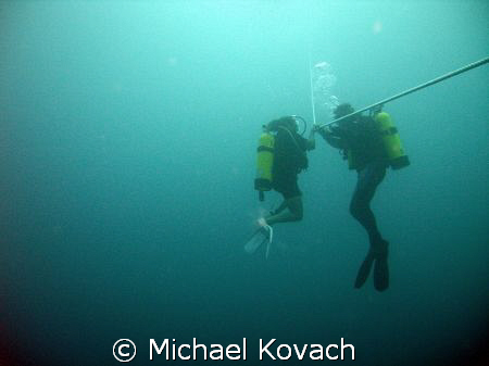 On the descent line to the Captain Dan by Michael Kovach 