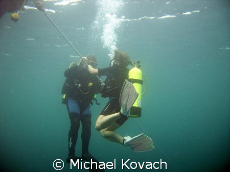 Descending to the Captain Dan out of Fort Lauderdale by Michael Kovach 