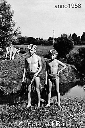 the author righthandside and his brother anno 1958 - snor... by Manfred Bail 