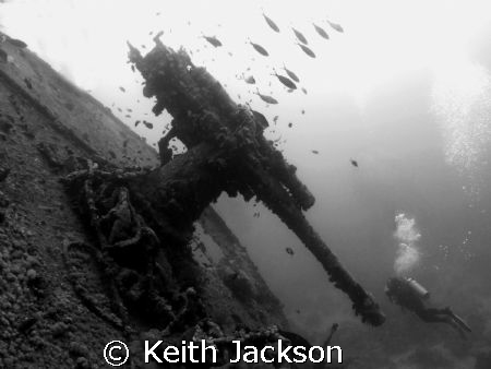 rear gun on the Thistlegorm by Keith Jackson 