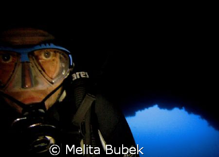 my friend Dejan in one big nice cave in island Korcula, C... by Melita Bubek 