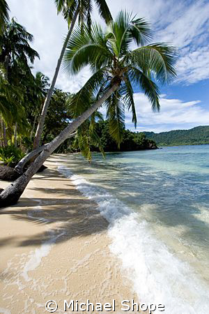 Beautiful shore line of Qamea, Fiji by Michael Shope 