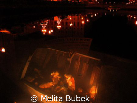"Auguri Trieste"...Christmas crib on the little sinking-b... by Melita Bubek 