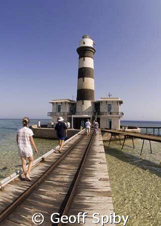 a visit to the lighthouse on Daedelus reef, southern Red Sea by Geoff Spiby 
