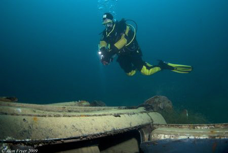 Christine over car wreck Capernwray, Nikon D80, Tokina 10... by Alan Fryer 