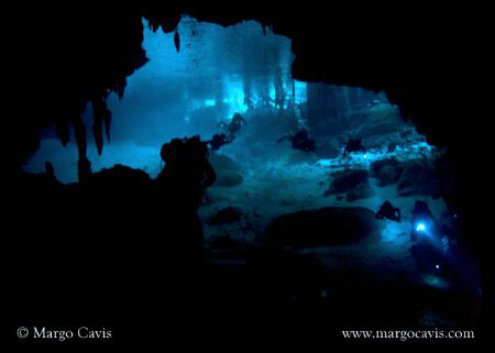 Dos Ojos Cenote in Mexico by Margo Cavis 