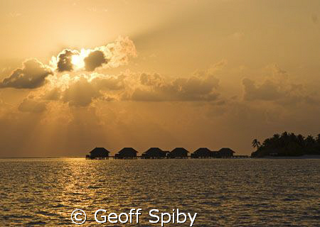 water chalets, Maldives by Geoff Spiby 