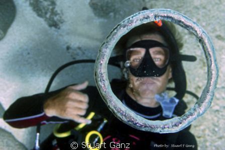 I took this picture of Drew swimming upside down on the  ... by Stuart Ganz 
