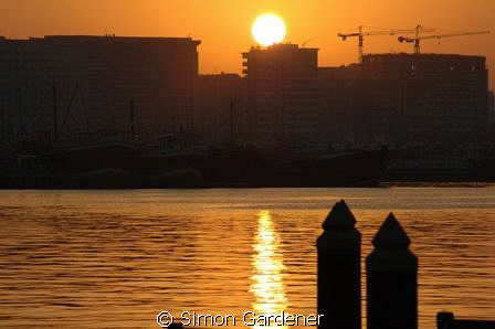 Dubai creek at sunise by Simon Gardener 