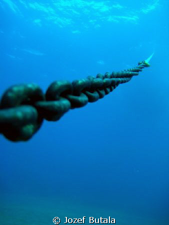OUT OF BLUE..........anchor chain at Palauea beach,Makena... by Jozef Butala 
